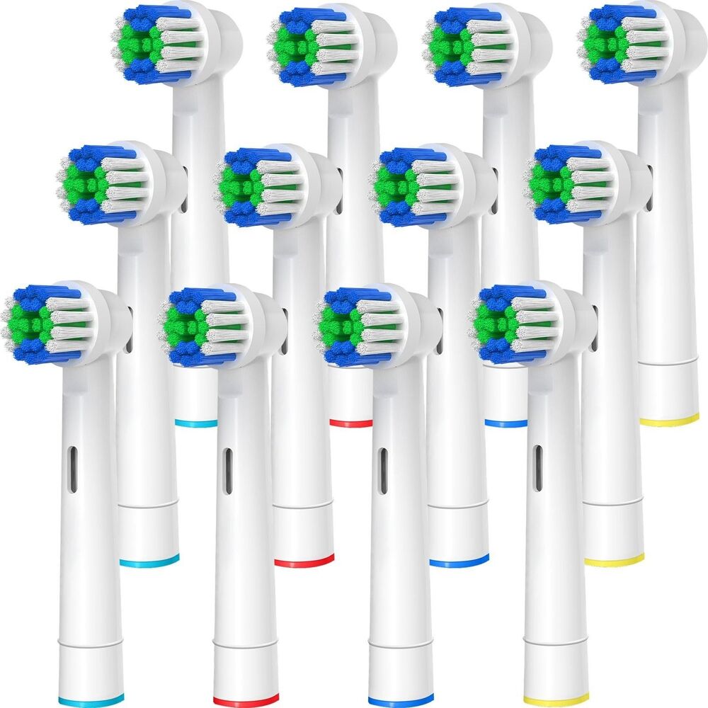GENKENT 12 Pack Replacement Toothbrush Heads Compatible with Oral-B White